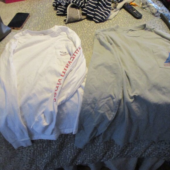 two vineyard vines boys shirts one sz m and on x s - Picture 1 of 5
